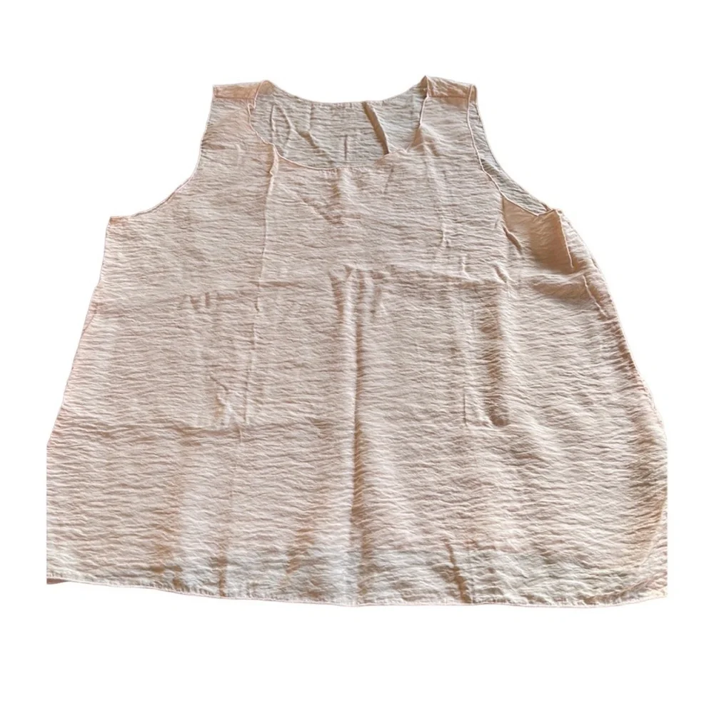 CUT-LOOSE pale pink sleeveless top, cool and breezy, size Large, NWT - Picture 4 of 6